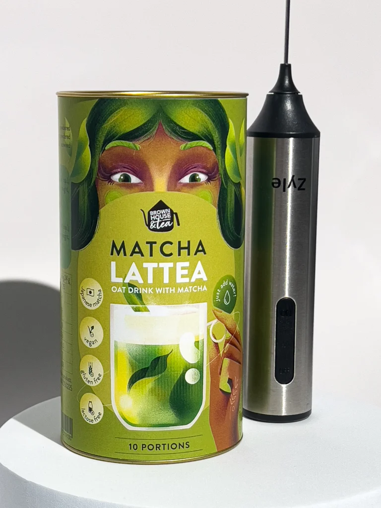 Matcha latte ir Zyle plakiklis