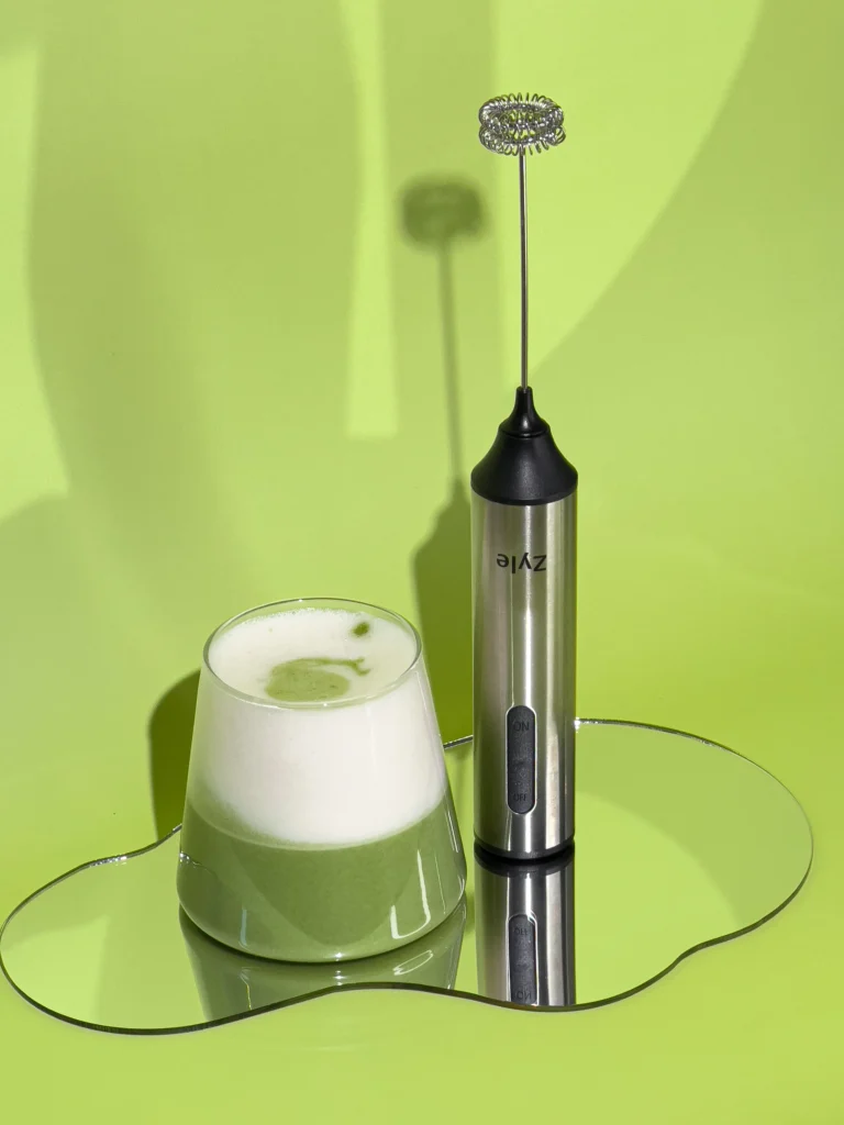 Pieno plaktuvas elektrine sluotele Zyle matcha arbata