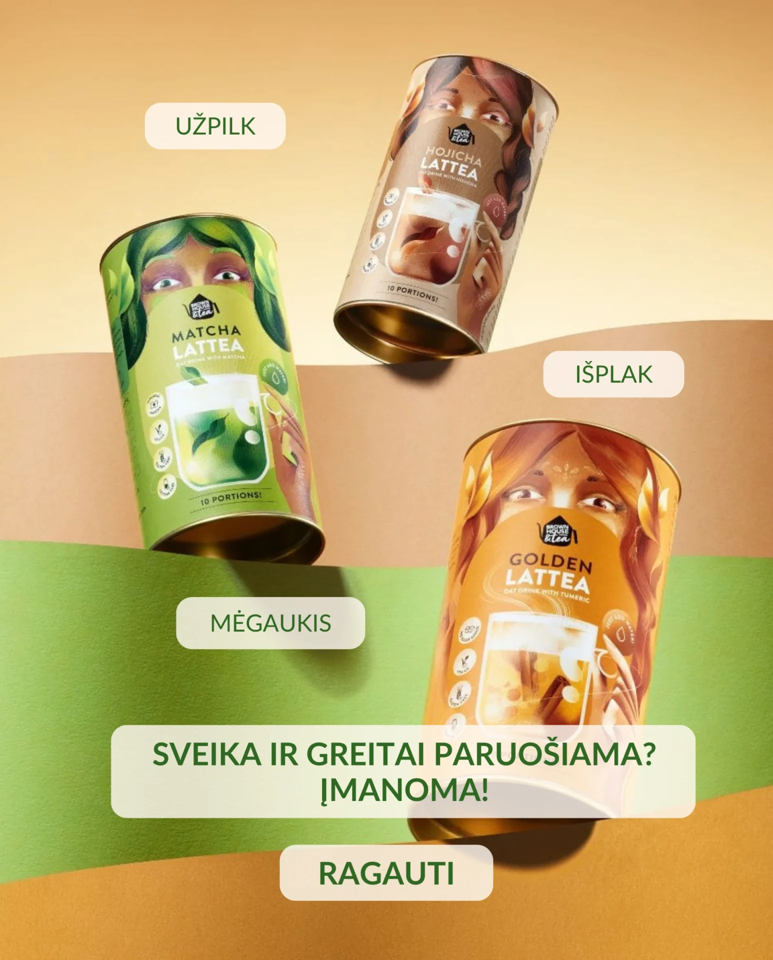 Latte greito paruosimo gerimai