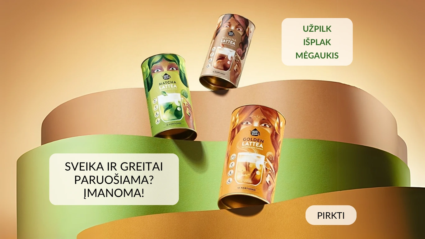 Latte greito paruosimo gerimai